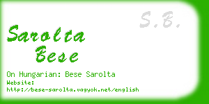 sarolta bese business card